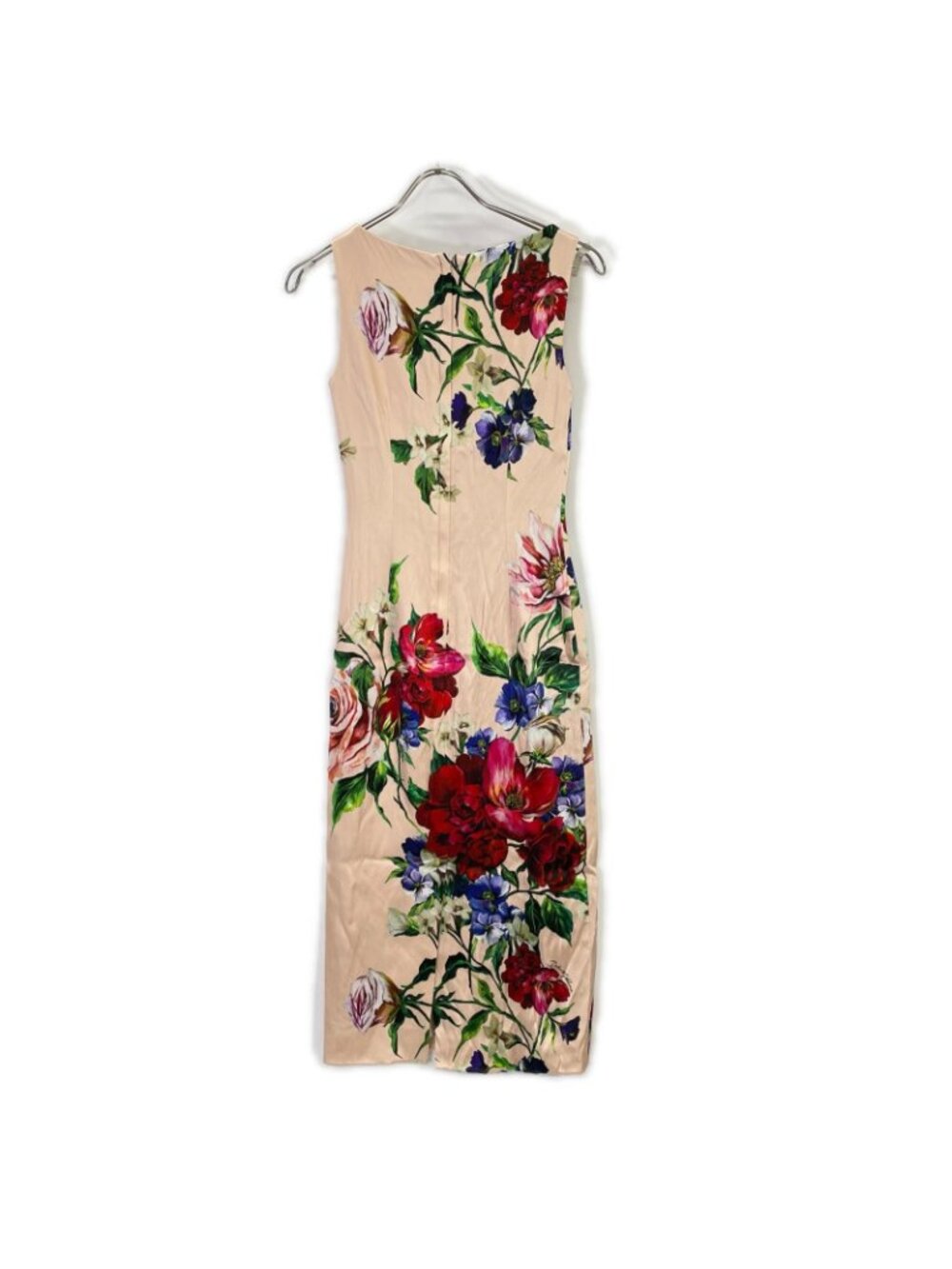 Dolce & Gabbana Salmon Pink Floral Pattern Sleeveless Rayon Dress 36 - Picture 2 of 8